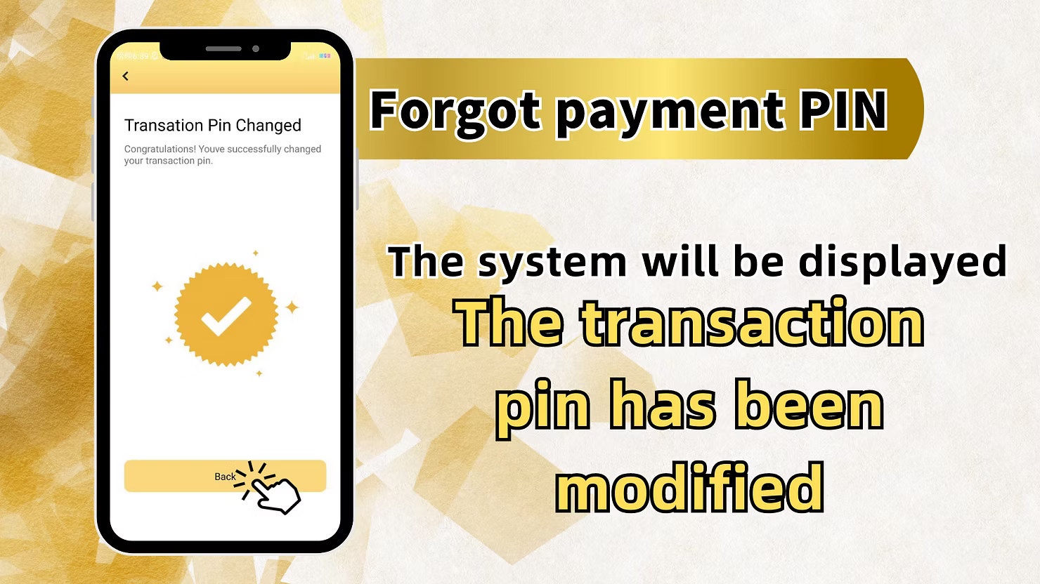 Change payment PIN flow at LUCKYTOWN